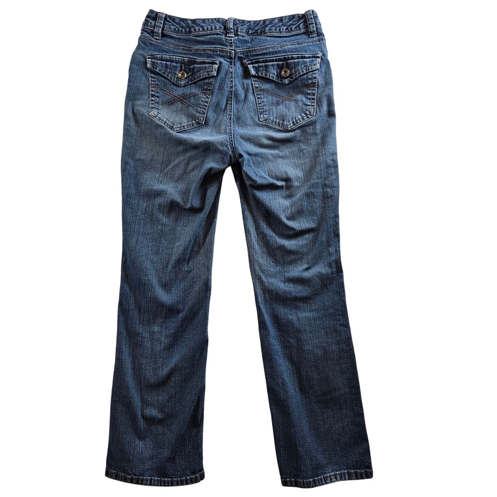 Sonoma Life + Style Jeans Womens 8 Short Blue Classic Straight Leg Flap Pocket - Picture 5 of 6